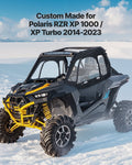 Cab Enclosure Upper Doors, Compatible with Polaris RZR XP 1000/XP Turbo 2014-2023, Soft Upper Doors, Windproof Upgraded Zipper UTV Soft Side Window Kit, Work with Side Mirrors and Windshields