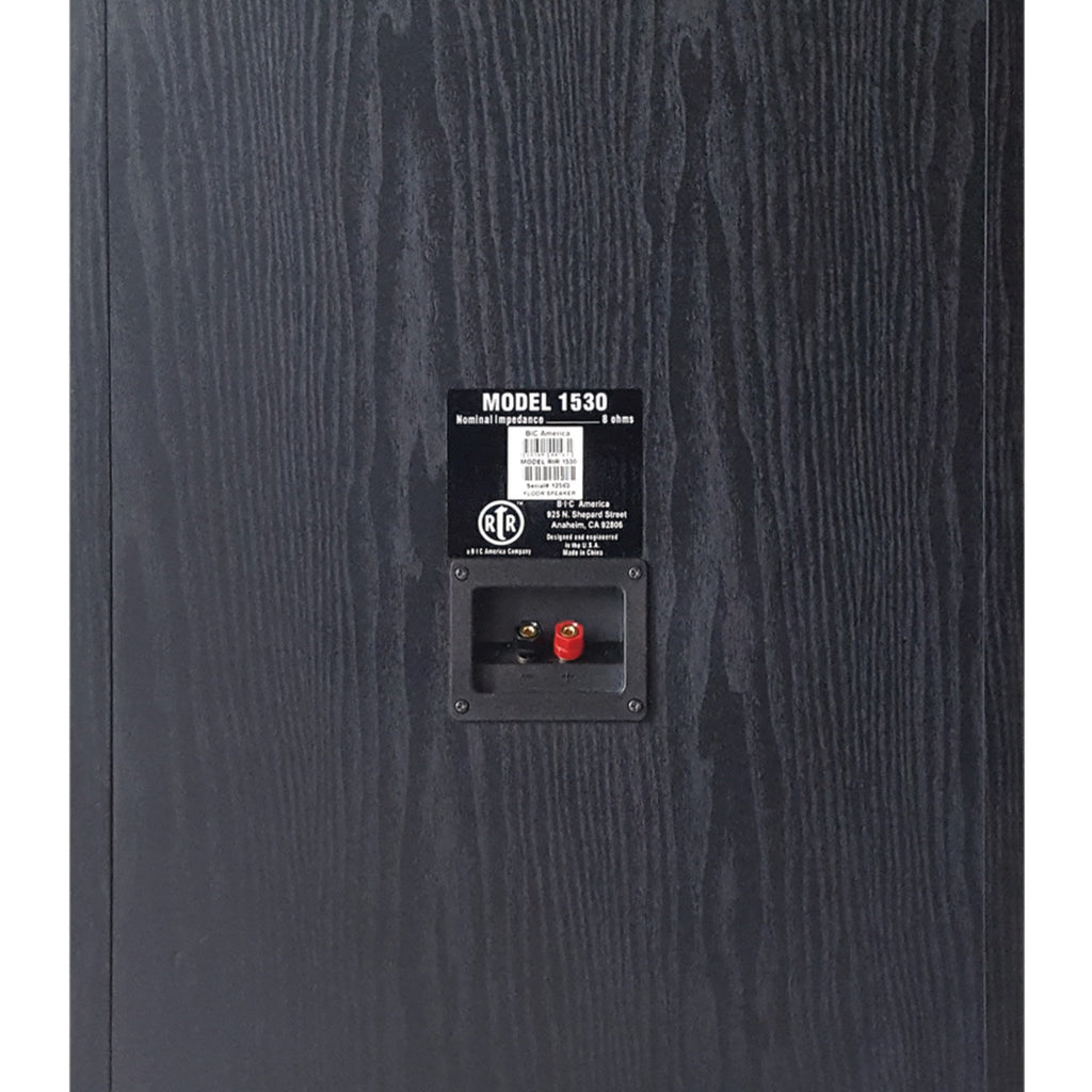 BIC America RTR1530 RtR Series RtR 1530 15-In. Indoor 3-Way Tower Speaker, 325 Watts, Black