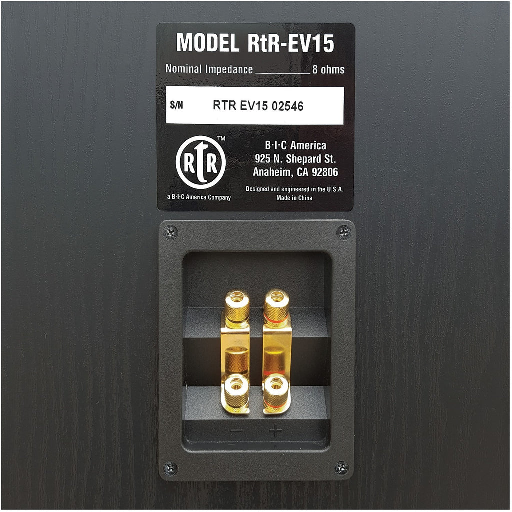 BIC America RTR-EV15 RtR Eviction Series RtR-EV15 15-In. Indoor 3-Way Bi-Ampable Tower Speaker, 430 Watts