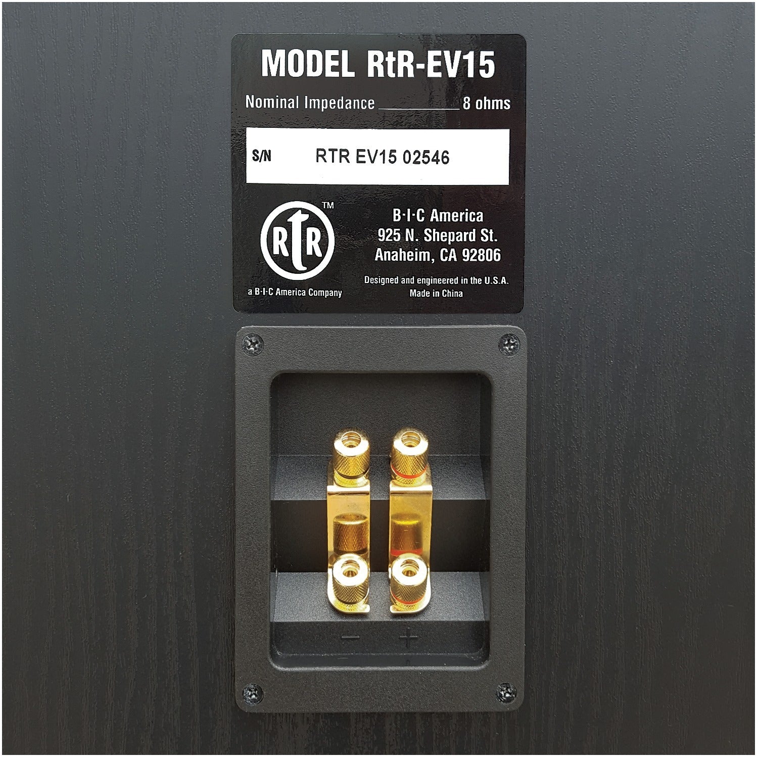 BIC America RTR-EV15 RtR Eviction Series RtR-EV15 15-In. Indoor 3-Way Bi-Ampable Tower Speaker, 430 Watts