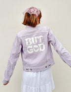 But God Cropped Denim Jacket