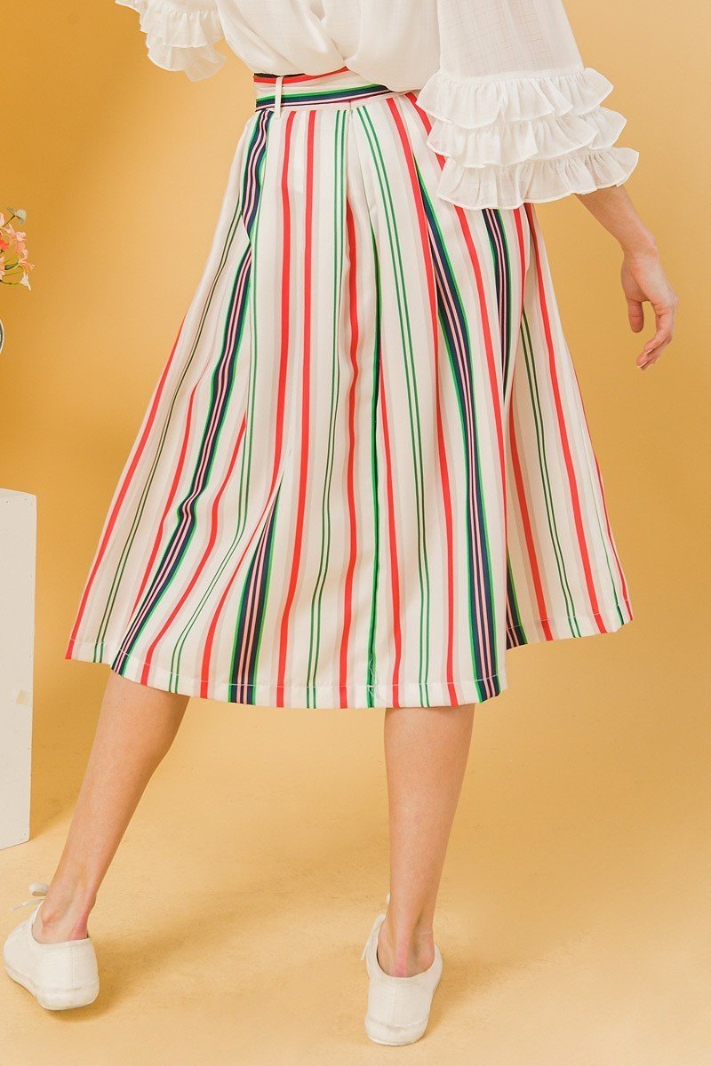 A Woven Midi Skirt