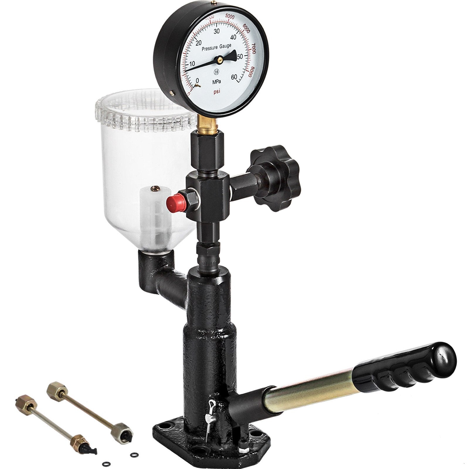 SKYSHALO Diesel Injector Tester with Dual Scale Gauge, 400Bar/6000PSI, for Accurate Pressure Adjustment & Nozzle Examination
