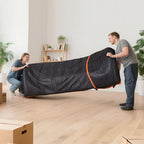 Moving Blankets 6 Pcs, 72 x 40 in (32 lbs/dz) Large Packing Blankets with Cotton Filling, Heavy Duty Nonwoven Fabric Padded Moving Blanket for Shipping, Wrapping, Protecting Furniture