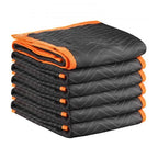 Moving Blankets 6 Pcs, 72 x 40 in (32 lbs/dz) Large Packing Blankets with Cotton Filling, Heavy Duty Nonwoven Fabric Padded Moving Blanket for Shipping, Wrapping, Protecting Furniture