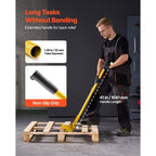 Pallet Buster Tool, 41 Inch Carbon Steel Handle Wrecking Pry Bar, 2000 lbs Weight Capacity, Heavy Duty Deck Board Removal Tool, Breaker Bar for Flooring, Framing, Roofing, Trim, Drywall