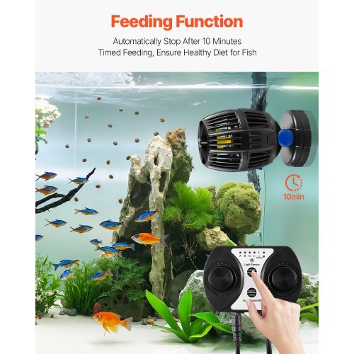 Aquarium Wave Maker, 20W, 2113 GPH Quiet and Strong DC Powerhead, Adjustable Fish Tank Circulation Pump with Controller, Strong Magnetic Base, 360? Rotating Wavemaker, for Freshwater Saltwater