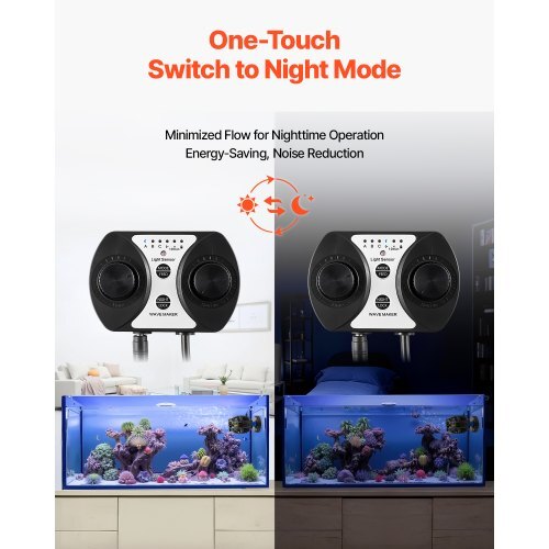 Aquarium Wave Maker, 20W, 2113 GPH Quiet and Strong DC Powerhead, Adjustable Fish Tank Circulation Pump with Controller, Strong Magnetic Base, 360? Rotating Wavemaker, for Freshwater Saltwater