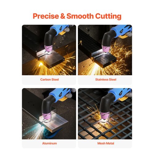 Plasma Cutter, 50A Non-Touch Pilot Arc Plasma Cutting Machine, 110V/220V Dual Voltage Digital Display IGBT Inverter - with 2T/4T Function & Adjustable PA/PT Time for Home Repairs, Workshops