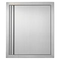 BBQ Access Door, 18W x 21H Inch Single Outdoor Kitchen Door, Stainless Steel Flush Mount Door, Wall Vertical Door with Recessed Handle, for BBQ Island, Grilling Station, Outside Cabinet