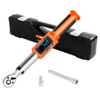 Digital Torque Wrench, 3/8 Inch Drive, 0-99.57 lbf-ft / 0-135 N.m, 72-Tooth, ?2% High Accuracy Electronic Torque Wrench with Preset Value, Buzzer and LED Notification, for Automotive Motorcycle