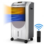 Portable Air Cooler Fan with Heater and Humidifier Function - Color: Gray