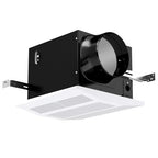 200 CFM Bathroom Exhaust Fan with Metal Housing and 6 Inches Duct for 200 Sq.Ft - Color: White