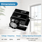200 CFM Bathroom Exhaust Fan with Metal Housing and 6 Inches Duct for 200 Sq.Ft - Color: White