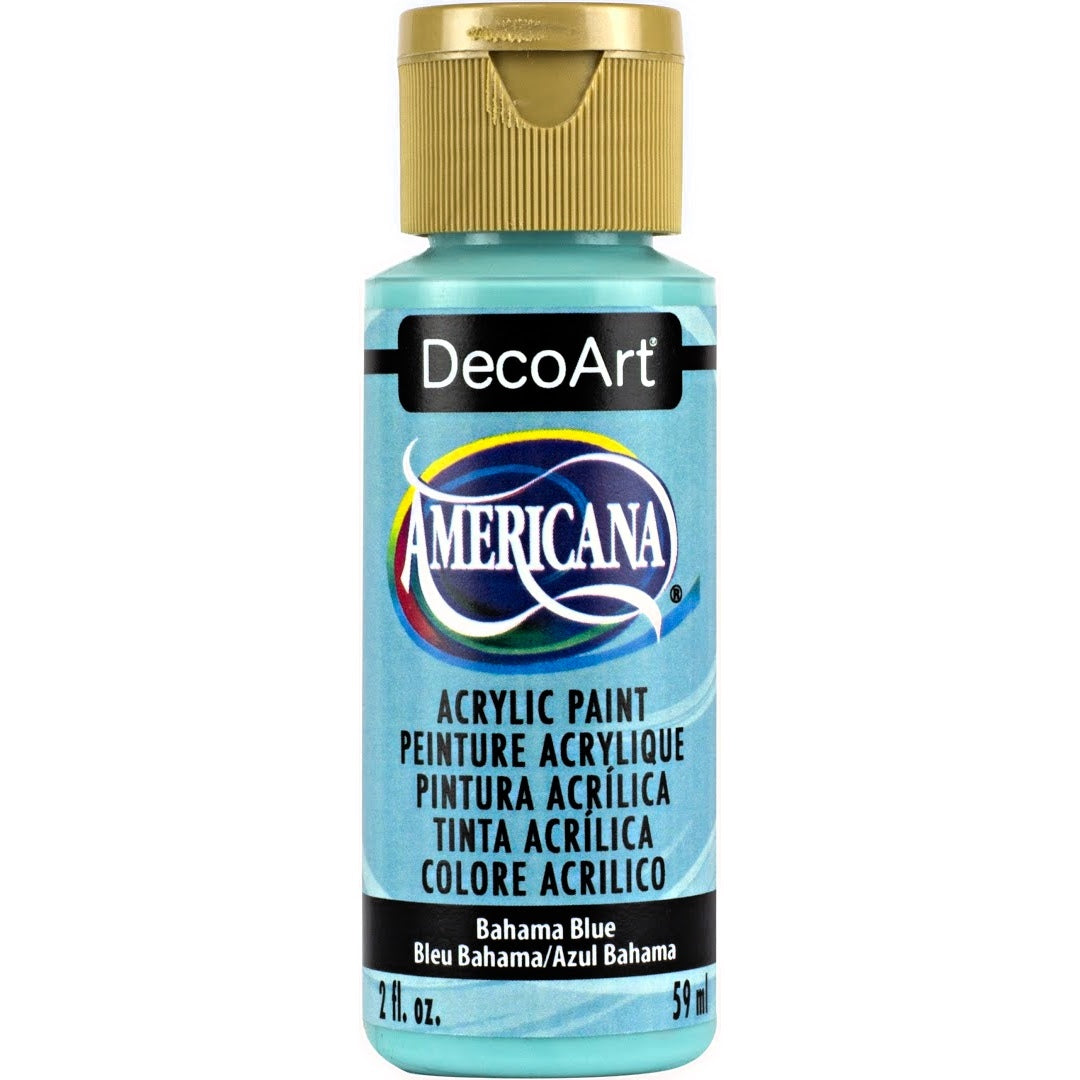 DecoArt Americana Acrylic Paint 2oz Bahama Blue Opaque