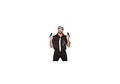 Halloween Wholesalers Rough Rider Ganster Shirt Black and White Stripes