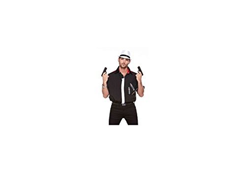 Halloween Wholesalers Rough Rider Ganster Shirt Black and White Stripes