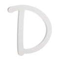 9 Inches White Wood Letter D Brush Font