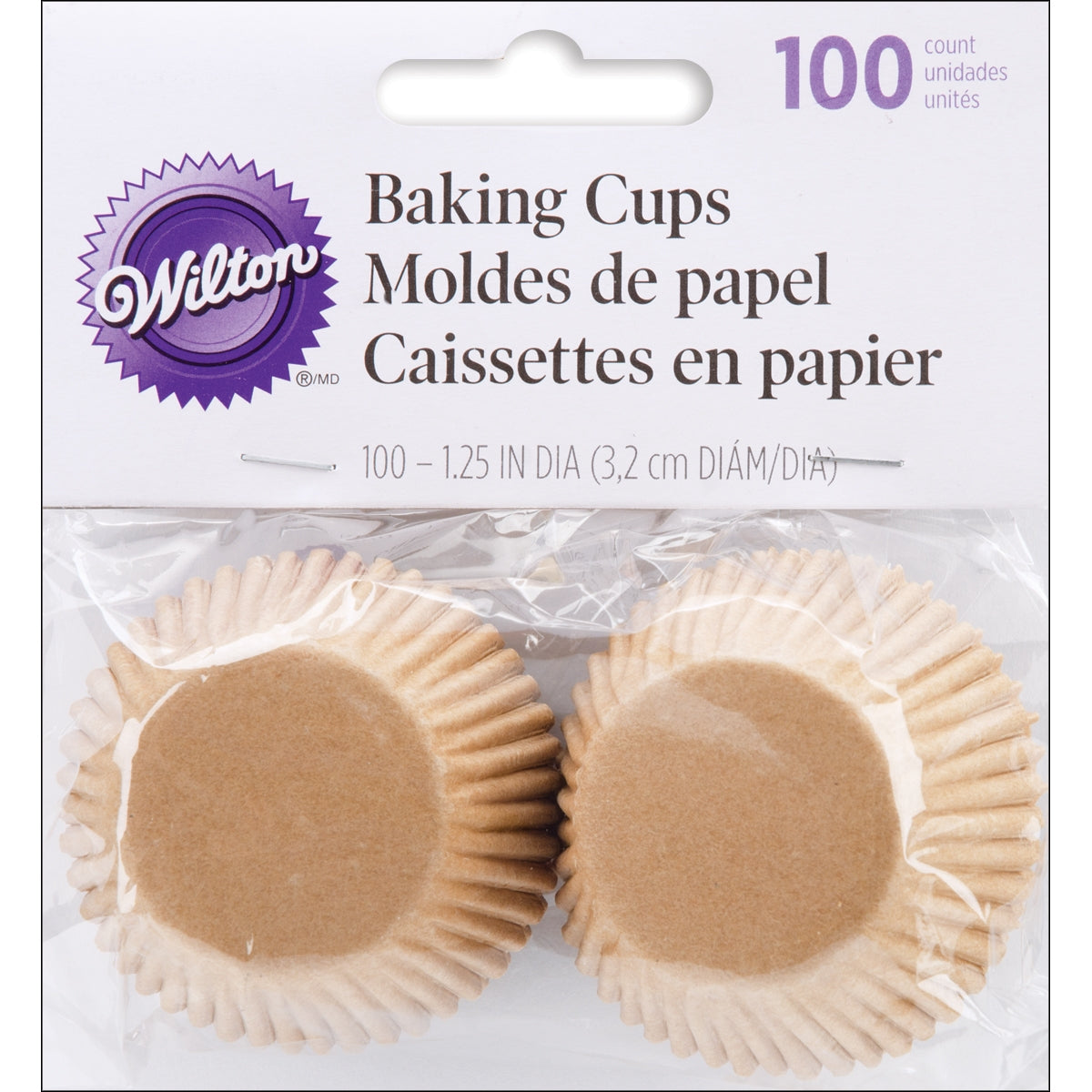 Wilton Mini Baking Cups 100 Per Pkg Unbleached