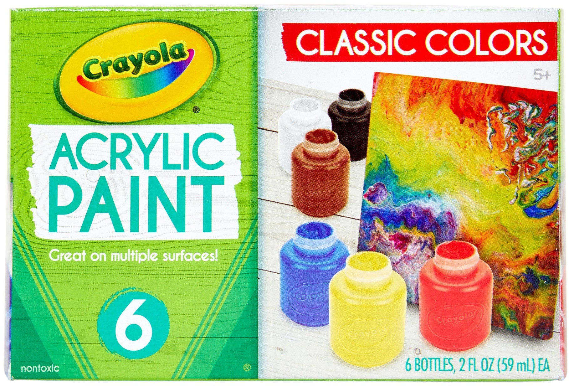 Crayola Acrylic Paint Set 2oz 6 Per Pkg