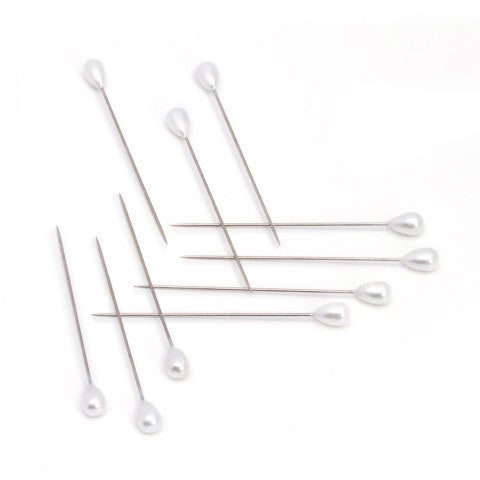 Corsage Pins Pear Head Pearlized Boxed 2 Inches