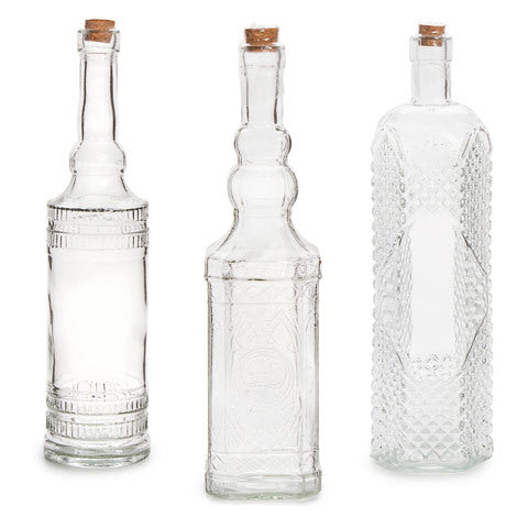 Darice 5913 509 Glass Bottles Assorted Clear with Cork High 12 inches 1 Pack Of 12 Pieces