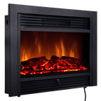 28.5 Inch Electric Fireplace Recessed with 3 Flame Colors - Color: Black - Size: 28.5 inches