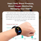 D18 1.44 Inch Sports Smart Watch Round Screen Smart Bracelet Heart Rate Blood Pressure Sleep Monitor red