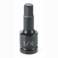 Grey Pneumatic 1/4" Drive x 4mm Hex Driver