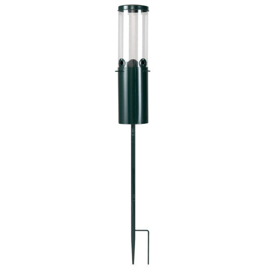 10 LBS Large Capacity Squirrel Proof Bird Feeder with Pole Mount and Baffle - Color: Green