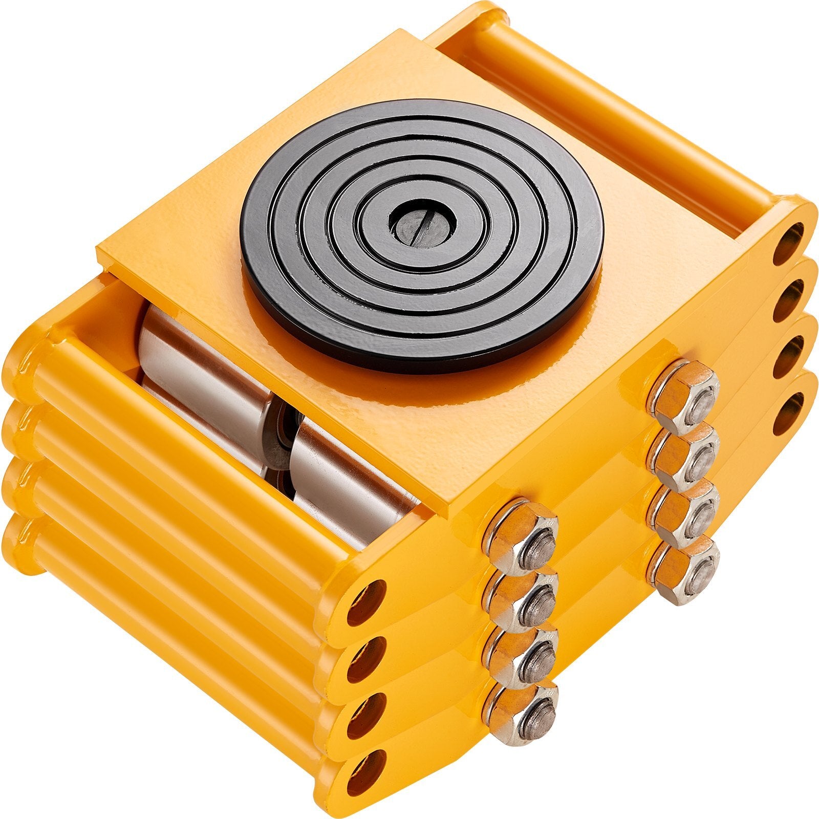 4PCS Machinery Skate Dolly, 26455LBS/12T Industrial Machinery Mover, Heavy Duty Carbon Steel Machinery Moving Skate & 4 Carbon Steel Wheels and 360? Rotation Non-slip Cap for Warehouse, Factory