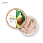 Shea Butter Exfoliating Scrub Cream Face Body Deep Pores Avocado Smooth Treatment Cleansing Wash Peach Acne Face Whitening