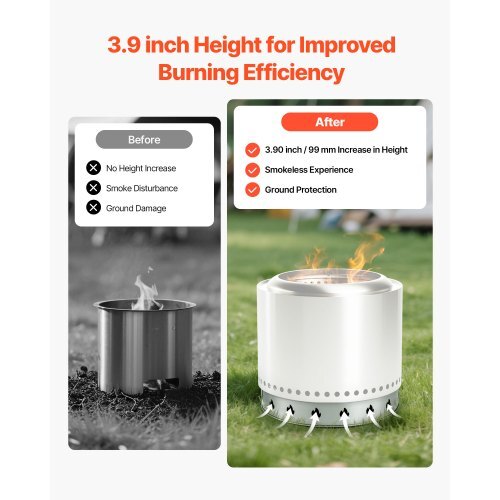 Fire Pit Stand for Solo Stove Bonfire,27 Inch Smokeless Fire Pit Ring,Stainless Steel Fireplace Stove Ranger Support Frame Accessory, Portable Outdoor Camping Holder Tools for Fireplace