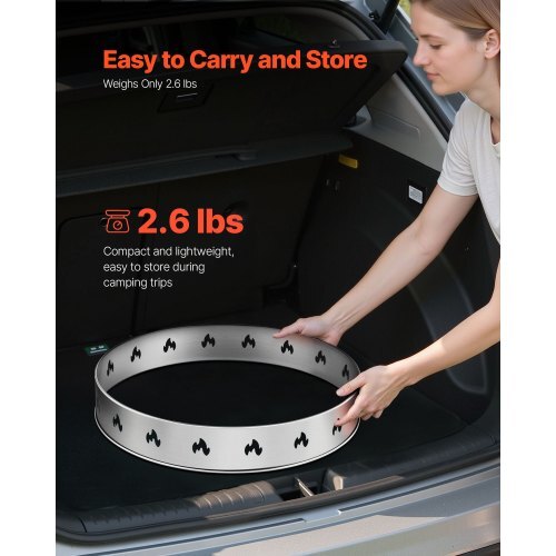 Fire Pit Stand for Solo Stove Bonfire,27 Inch Smokeless Fire Pit Ring,Stainless Steel Fireplace Stove Ranger Support Frame Accessory, Portable Outdoor Camping Holder Tools for Fireplace