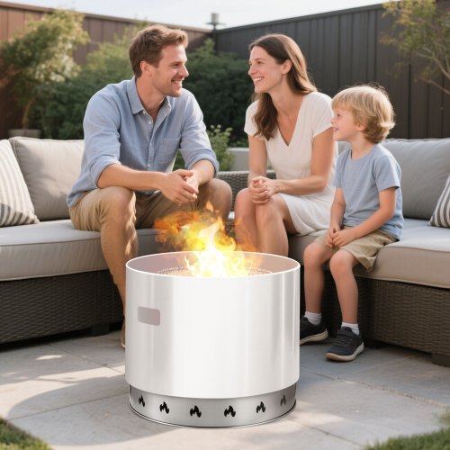 Fire Pit Stand for Solo Stove Bonfire,27 Inch Smokeless Fire Pit Ring,Stainless Steel Fireplace Stove Ranger Support Frame Accessory, Portable Outdoor Camping Holder Tools for Fireplace