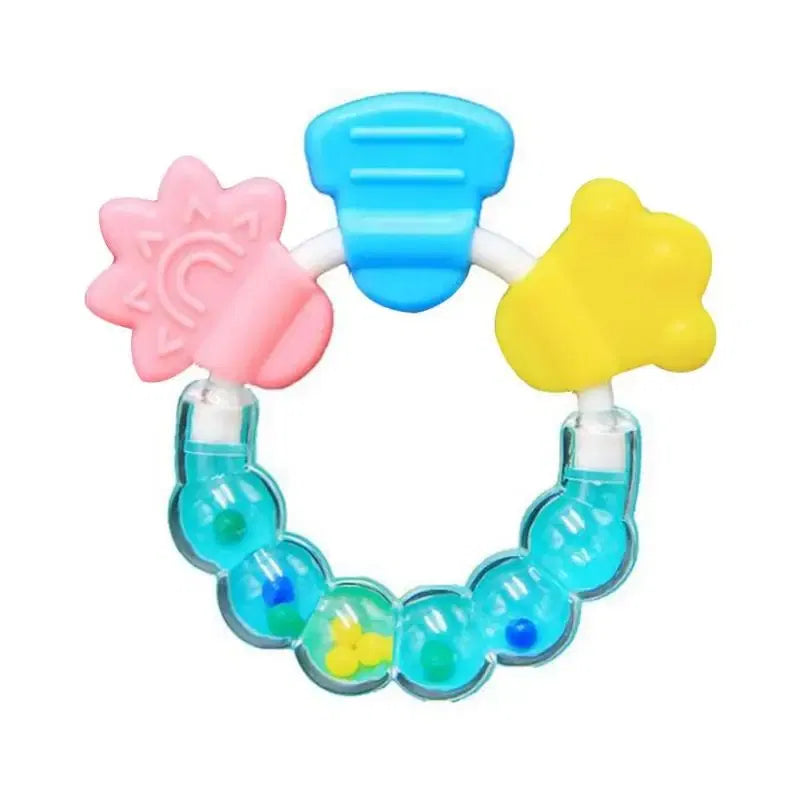 Color: Light green - Baby Teether Necklace Silicone Teethers with Rattle Toys Teething Baby Bpa Free Baby Care Acessorios 2017 Safe Soft Christmas