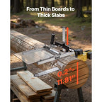 Chainsaw Mill, Portable Sawmill Fits 16-20 in Planking Milling Bar, Lumber Cross Cutting Guide Chain Saw with Shield, 0.2-11.81 in Cutting Thickness, Timber Chainsaw Mill Kit for Woodworkers