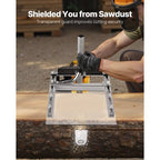 Chainsaw Mill, Portable Sawmill Fits 16-20 in Planking Milling Bar, Lumber Cross Cutting Guide Chain Saw with Shield, 0.2-11.81 in Cutting Thickness, Timber Chainsaw Mill Kit for Woodworkers