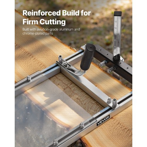 Chainsaw Mill, Portable Sawmill Fits 16-20 in Planking Milling Bar, Lumber Cross Cutting Guide Chain Saw with Shield, 0.2-11.81 in Cutting Thickness, Timber Chainsaw Mill Kit for Woodworkers
