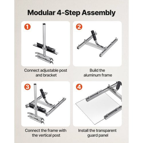 Chainsaw Mill, Portable Sawmill Fits 16-20 in Planking Milling Bar, Lumber Cross Cutting Guide Chain Saw with Shield, 0.2-11.81 in Cutting Thickness, Timber Chainsaw Mill Kit for Woodworkers
