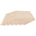8 Pieces EVA Foam Floor Tiles with Wood Texture - Color: Natural