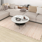 8 Pieces EVA Foam Floor Tiles with Wood Texture - Color: Natural