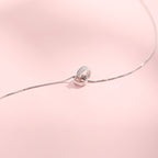 Simple   Crystal Necklace Pendant Double Round Circle Clavicle Chokers Necklaces For Women Wedding Jewelry