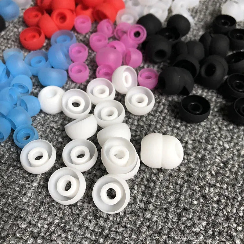 Color: Blue, Size: L - 50pcs/lot Earphone Silicone Case Covers Soft Ear Tips For Headphones Ear Pads Cushion Caps Earbuds Replacement Accessories