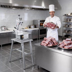 Electric Meat Bandsaw Stand, Floor Stand with Adjustable Height, Stable H-Shaped Frame, Anti-Slip Foot Pads, for Our Bone Saw Machine, Compatible with Models BS-130 & BS-250