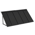 Fixed Metal Awning 56 x 24 in, Window Awning Door Canopy, Stable Triangle Steel Frame Awnings for Doors Exterior Rain, and Snow Sunlight Protection for Door Entrance, Windows, Porches, Balconies