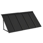 Fixed Metal Awning 56 x 24 in, Window Awning Door Canopy, Stable Triangle Steel Frame Awnings for Doors Exterior Rain, and Snow Sunlight Protection for Door Entrance, Windows, Porches, Balconies