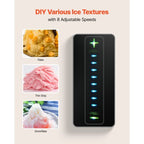 Snowflake Ice Machine, 44LBS/24H Snowflake Ice Maker, Ice-Shaver Machine with Stainless Steel Blade, Electric Snow Cone Maker with 0.2 Gal Tank, 60S Fast Pre-Cooling, for Home & Small Gatherings