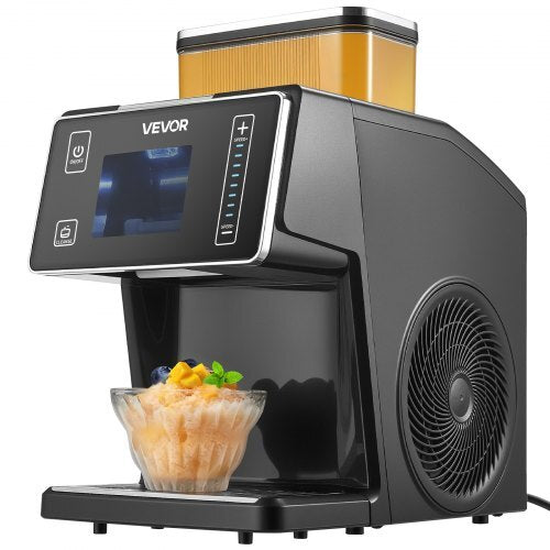 Snowflake Ice Machine, 44LBS/24H Snowflake Ice Maker, Ice-Shaver Machine with Stainless Steel Blade, Electric Snow Cone Maker with 0.2 Gal Tank, 60S Fast Pre-Cooling, for Home & Small Gatherings