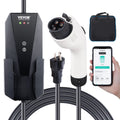 Level 1+2 Portable EV Charger, 16 Amp 120V or 240V, Electric Vehicle Charger with 28-Foot Charging Cable NEMA 6-20P Plug NEMA 5-15 Adapter, Plug-in Home EV Charging Station for SAE J1772 EVs